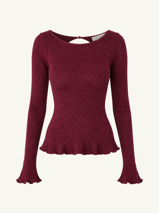 Michaela Longsleeve Top - Port Sequin