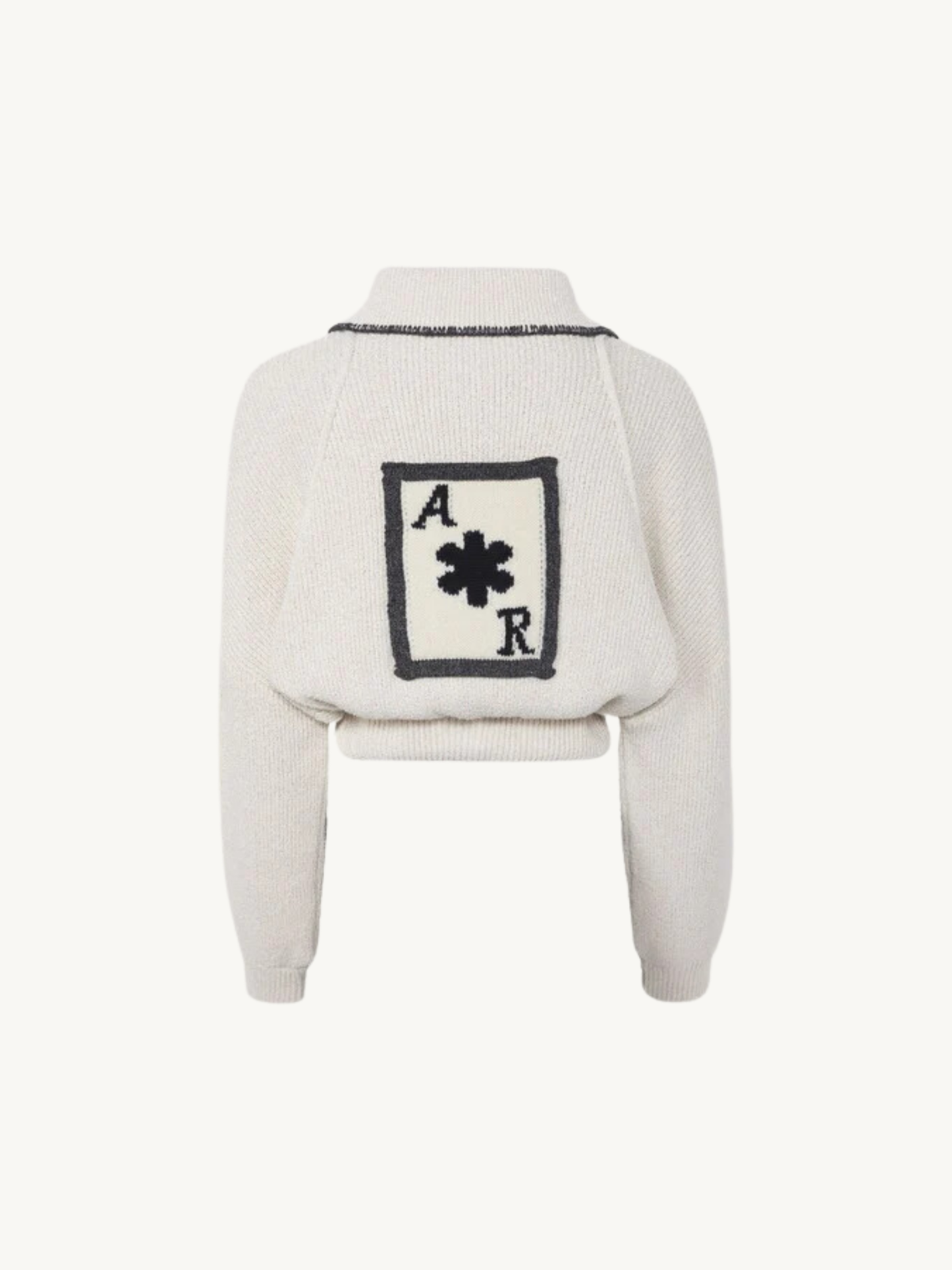 Voyager Knitted Bomber Jacket - Ivory