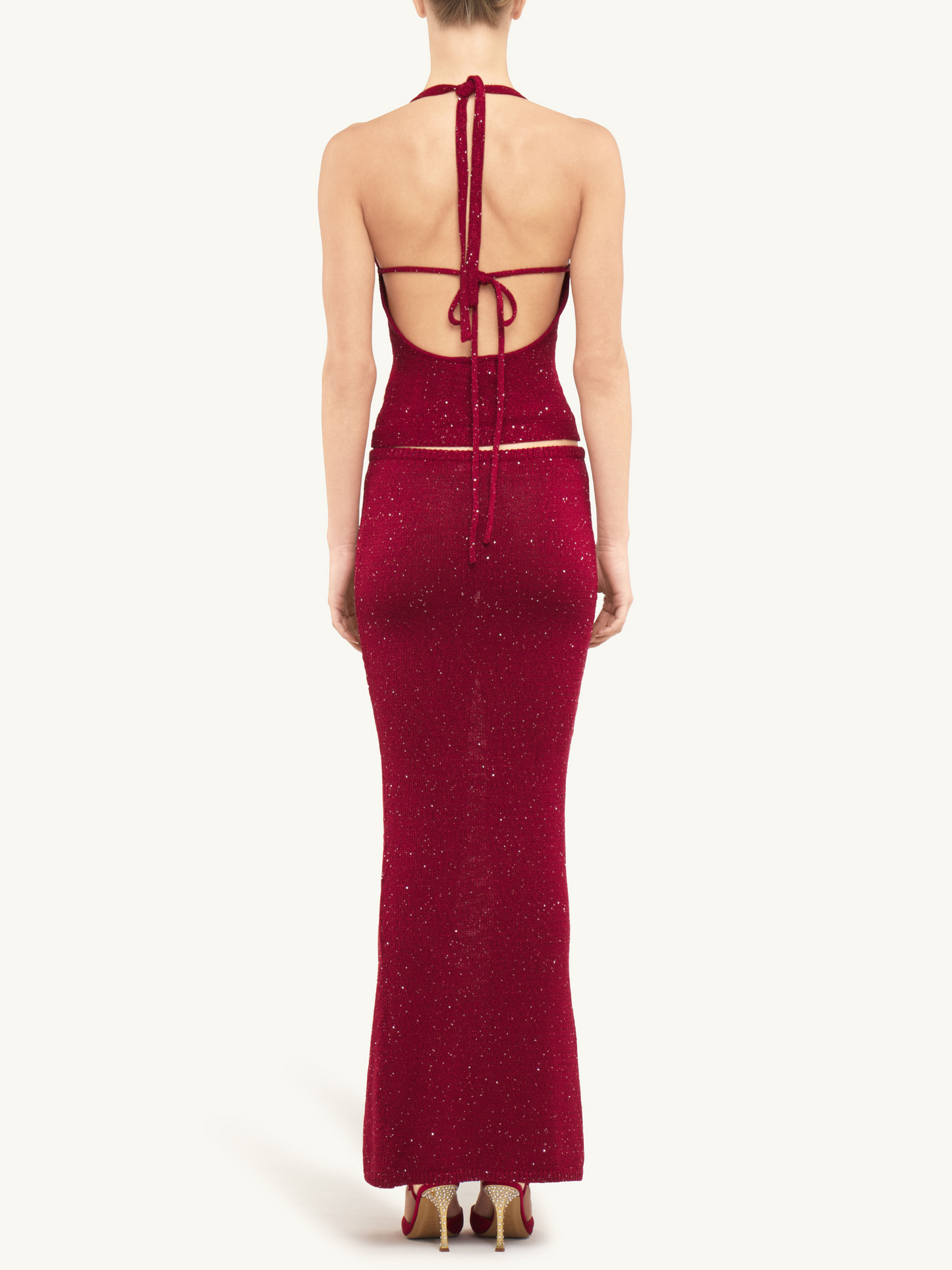 Carolina Skirt - Wine Sequin