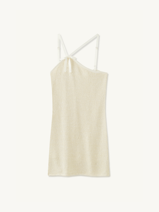 Aimee Mini Dress - Ivory Sequin