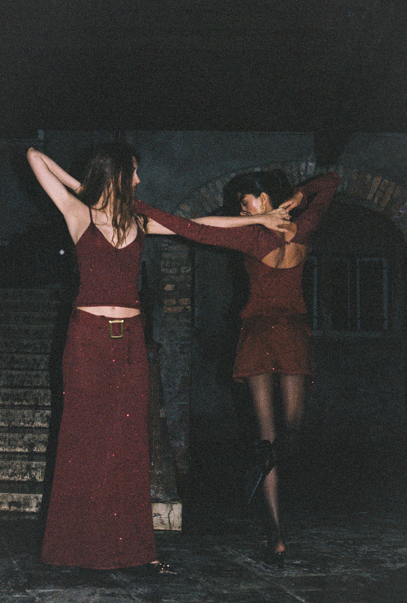 Alma Belted Skirt - Port Sequin