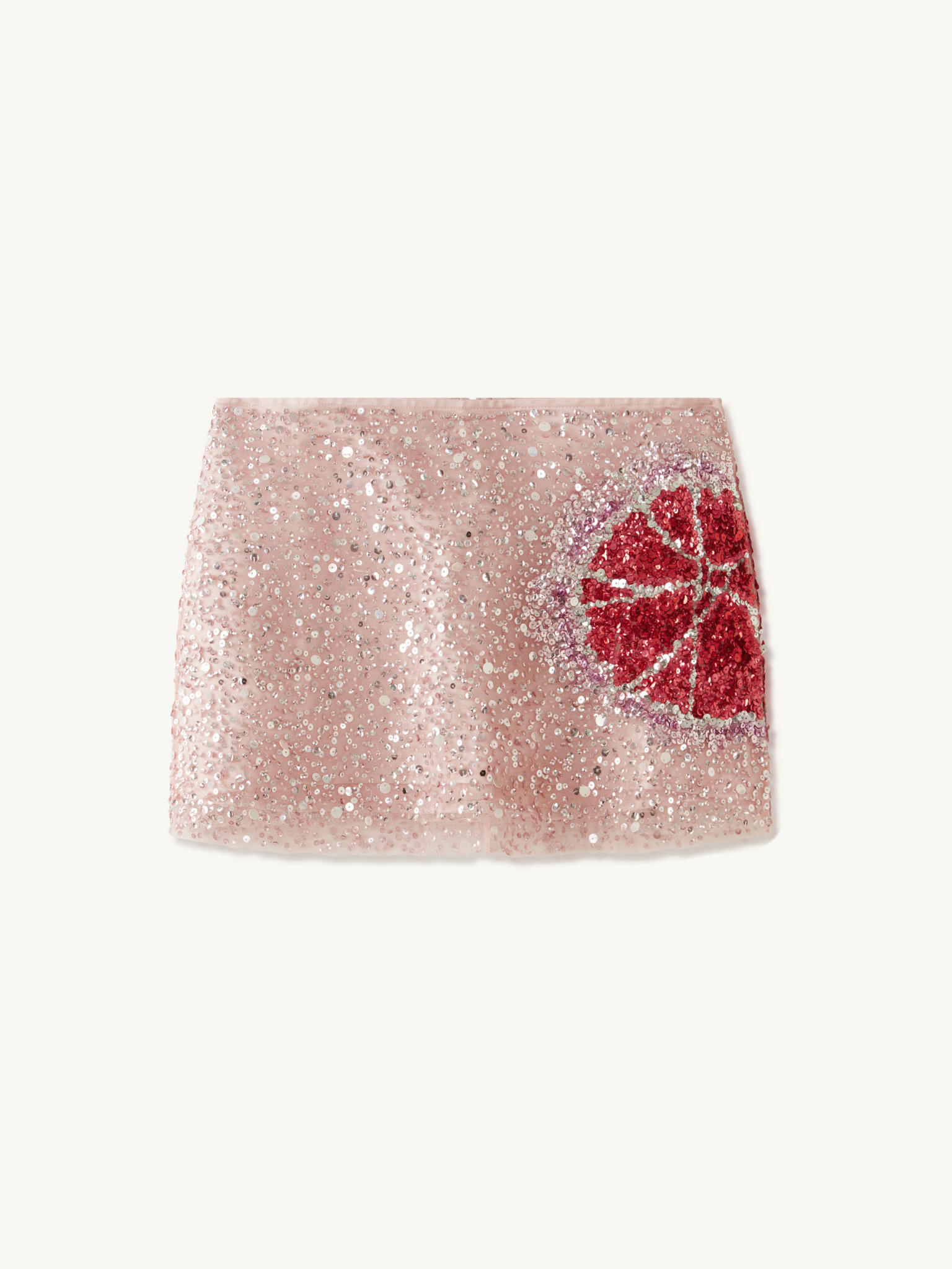 Bloom Hand Beaded Mini Skirt Garden Rose – ASTA RESORT