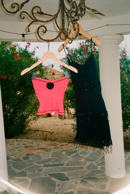 Colette Corset - Geranium Sequin