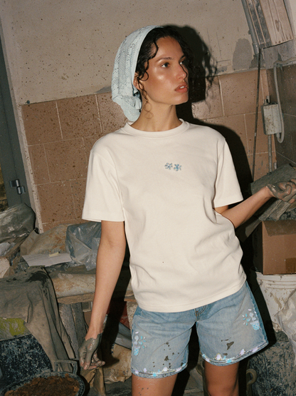 Bruna Crochet Bandana - Sky Blue