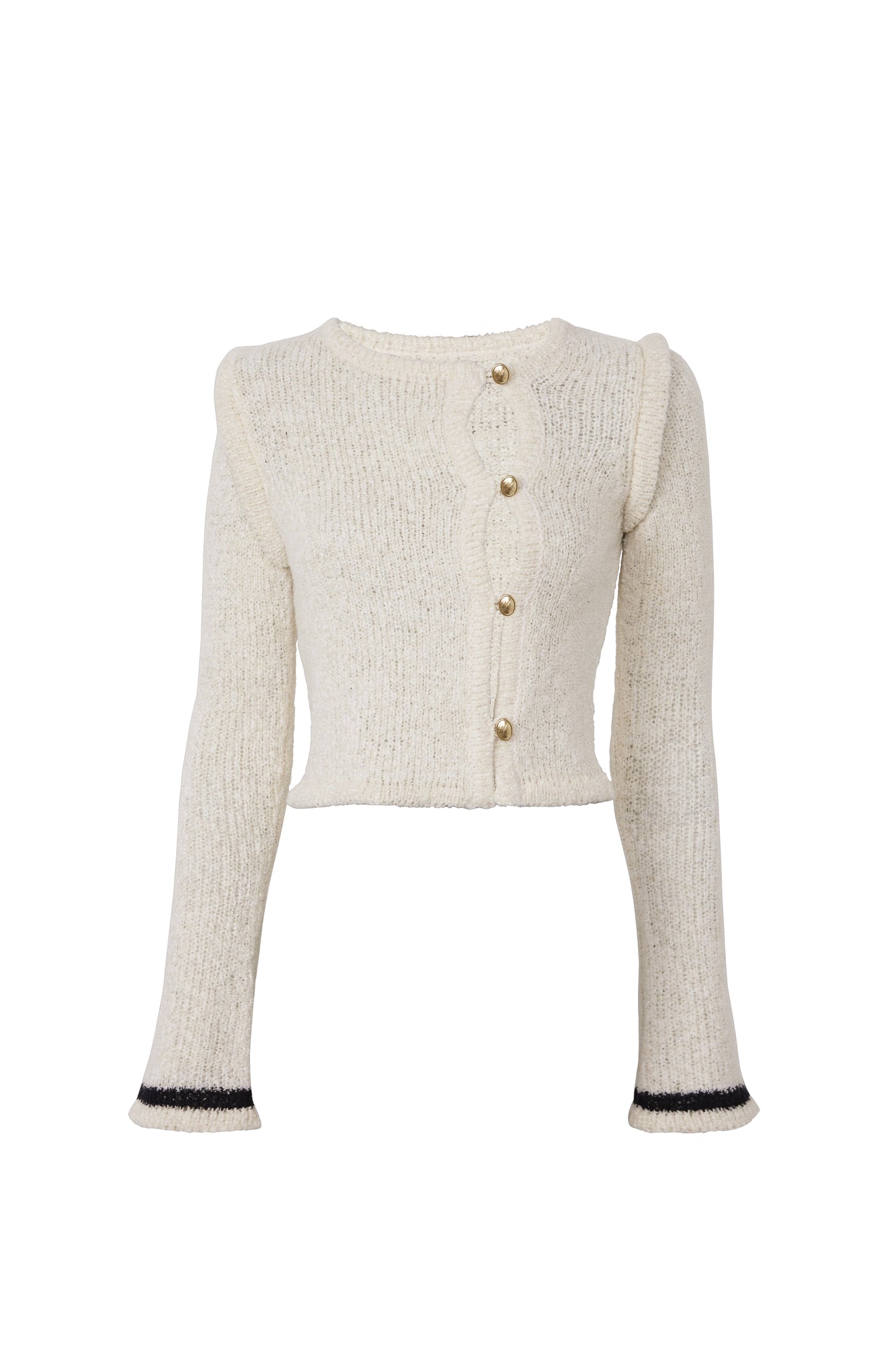 Camilla Cardigan in Merino Alpaca - Ivory