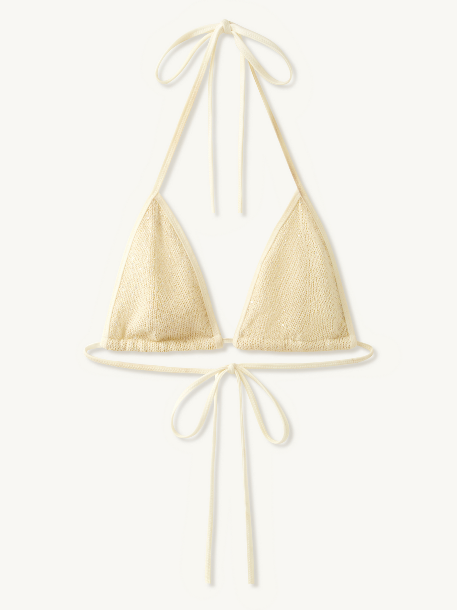 Lio Bikini Top - Ivory Sequin