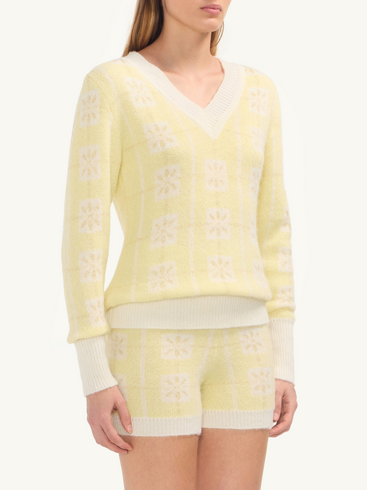 Gigi Jacquard Sweater - Butter