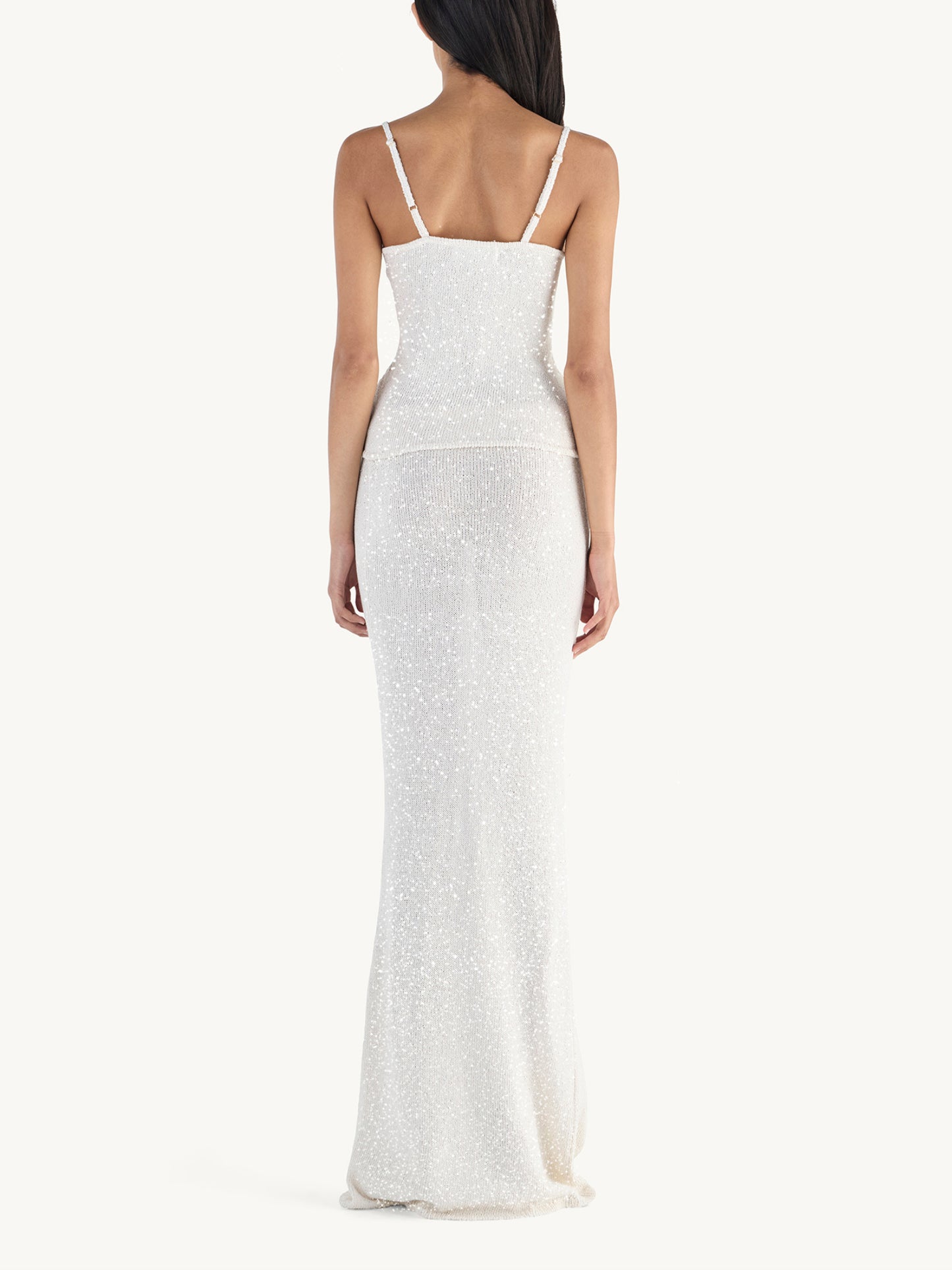 Carolina Embroidered Camisole - Star White Sequin