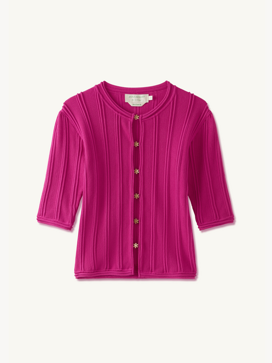 Delilah Cardigan - Dark Rose