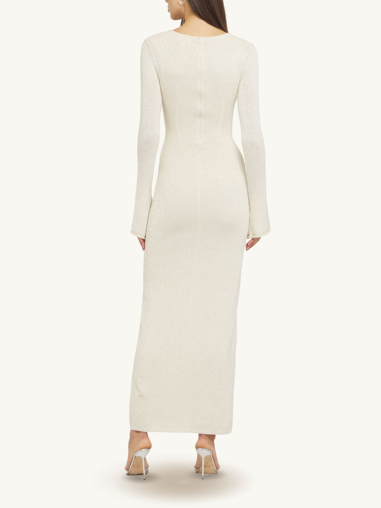 Ella Long Sleeve Dress - Snow Sequin S Ella Long Sleeve Dress - Snow Sequin S