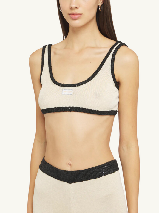 Naomi Contrast Bralette - Champagne