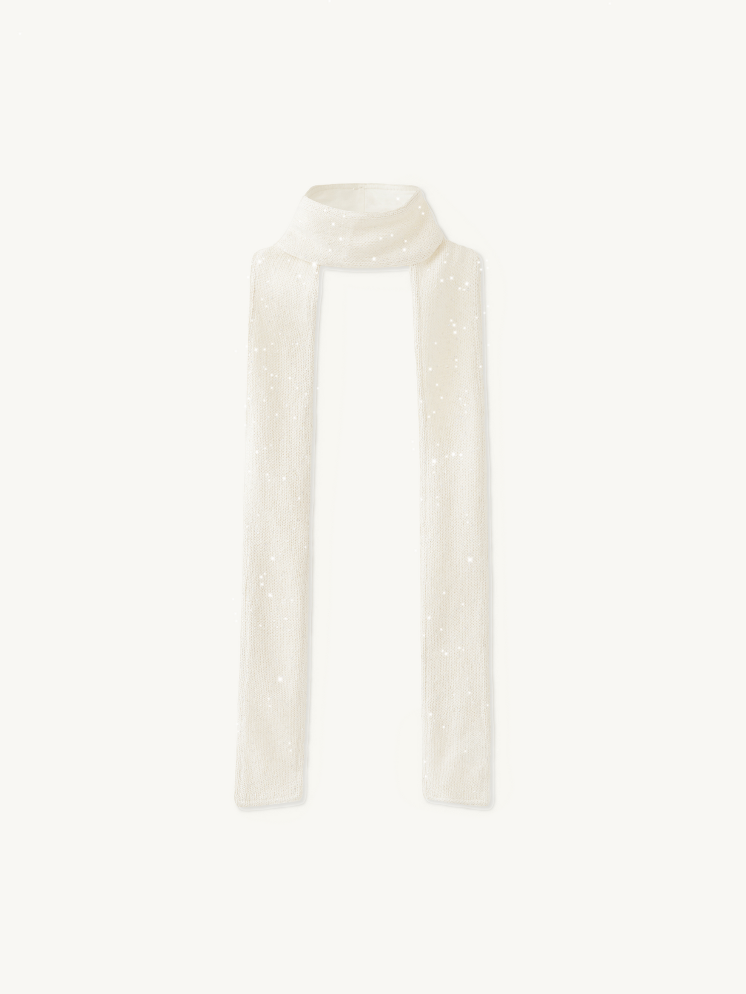 Natalia Skinny Scarf - Star White Sequin