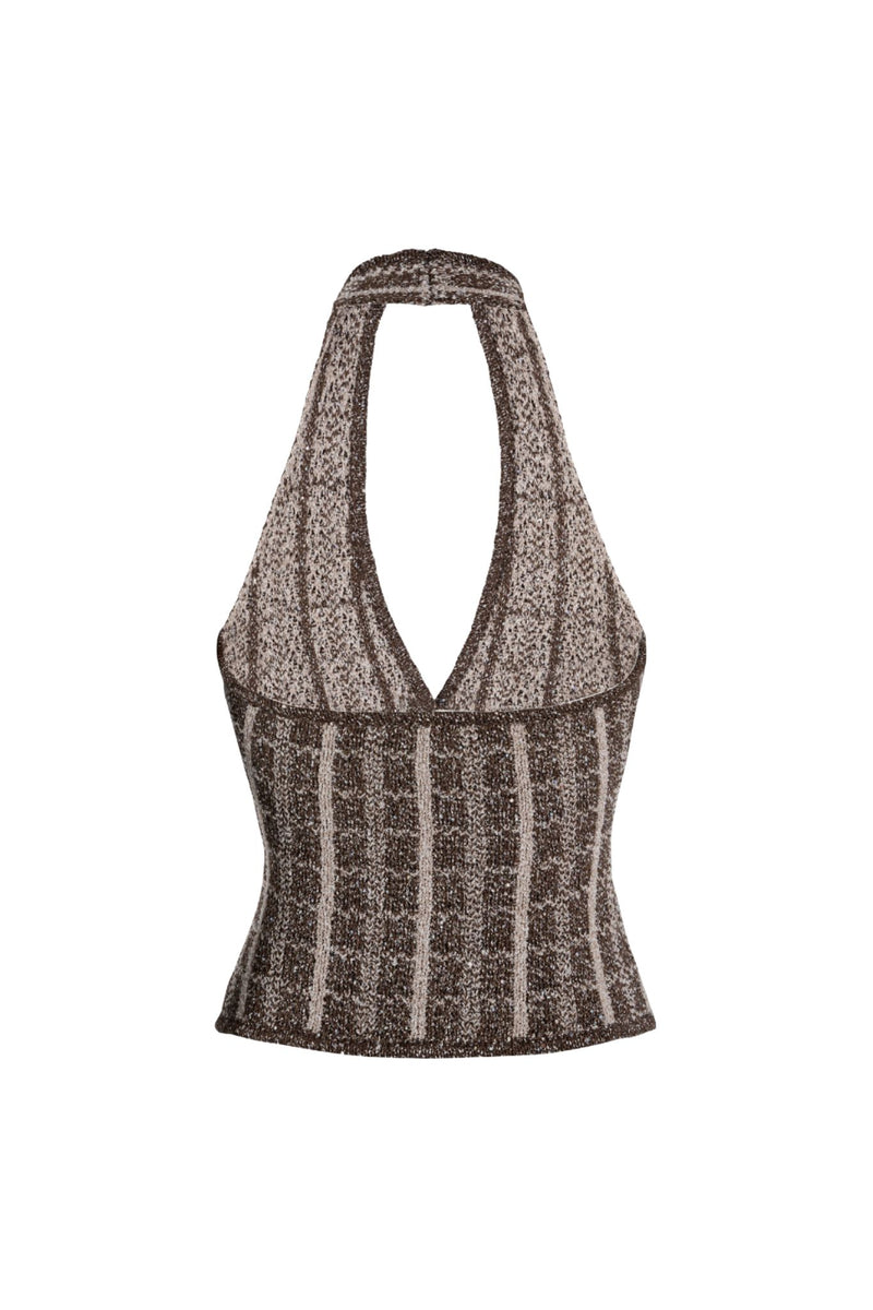 Bianca Vest - Tobacco Sequin