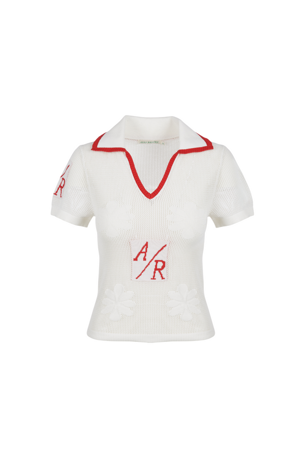 Francie Knitted Polo - Rossa