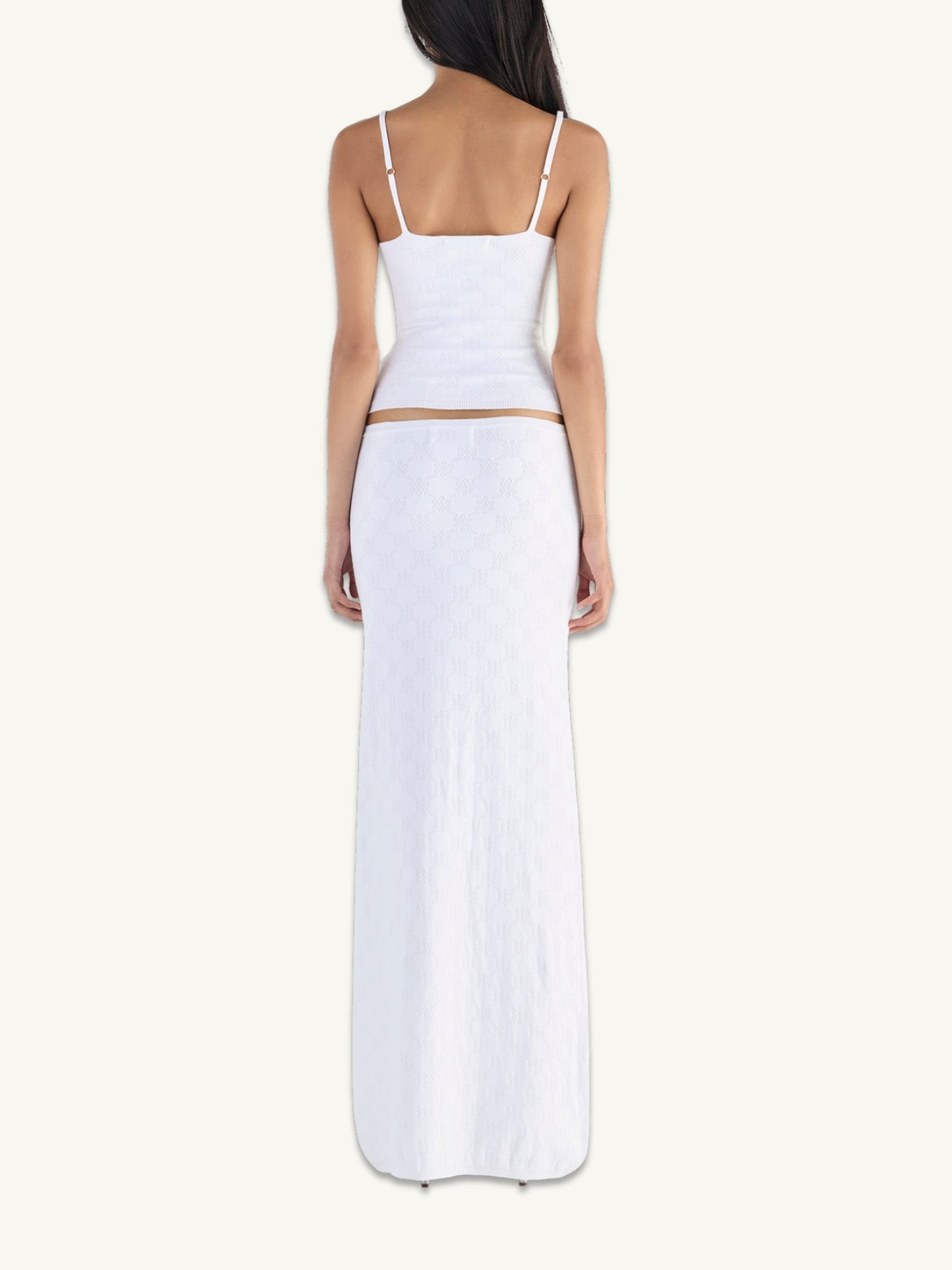 Pointelle Carolina Skirt - Salt