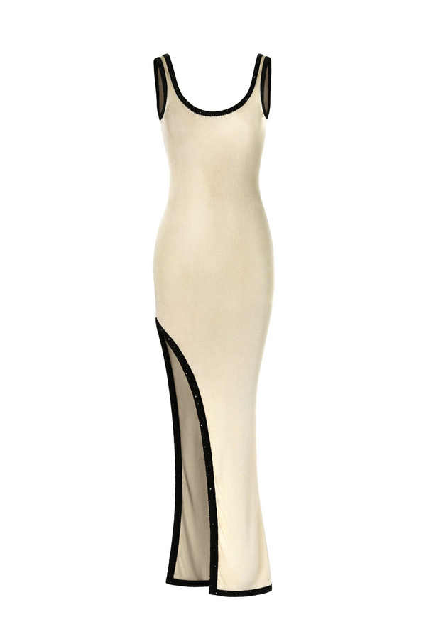 Naomi Split Dress - Champagne