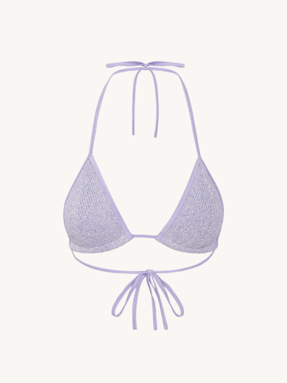 Lio Bikini Top - Lavender Sequin