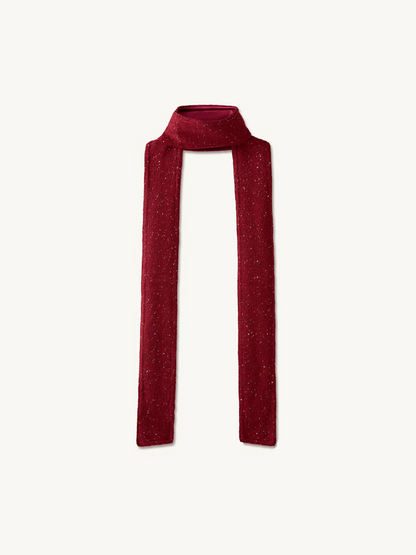 Natalia Skinny Scarf - Wine Sequin