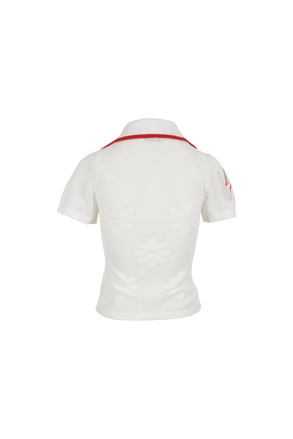 Francie Knitted Polo - Rossa