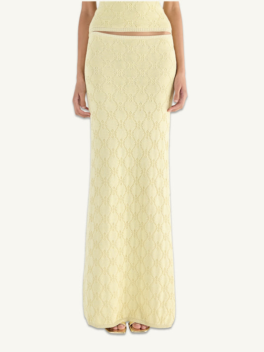 Pointelle Caroline Skirt - Lemon