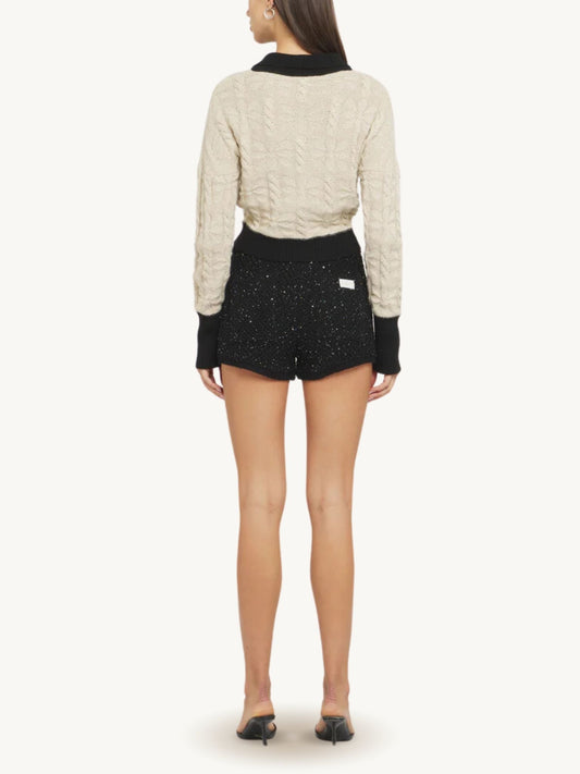 Grace Sequined Short - Black