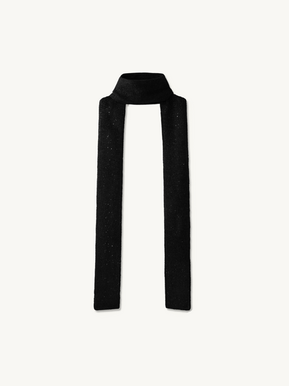 Natalia Skinny Scarf - Black Sequin
