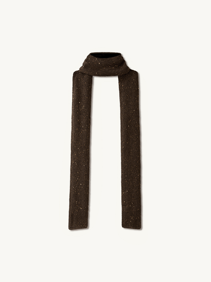 Natalia Skinny Scarf - Dark Chocolate Sequin