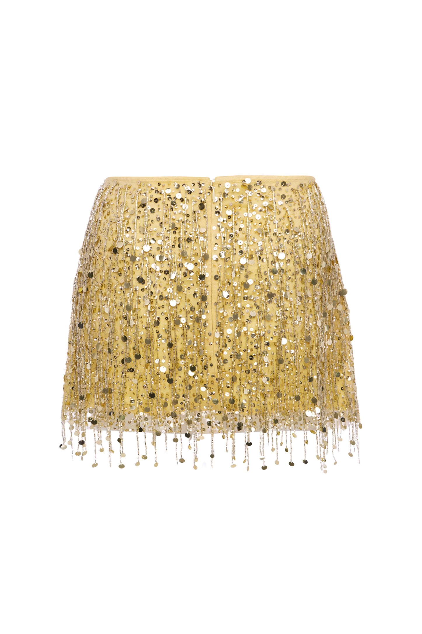 Yasmin Hand Beaded Mini Skirt - Gold