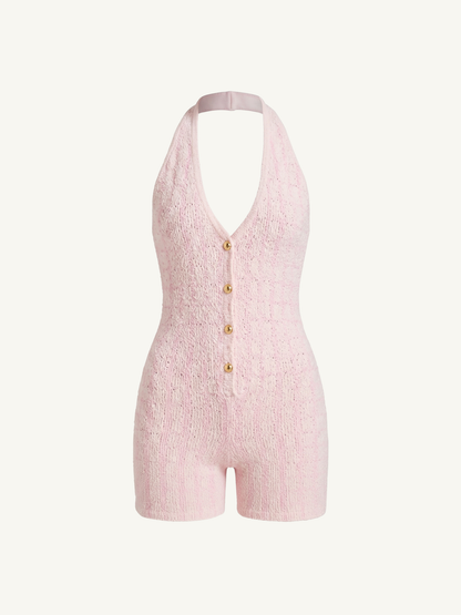Bianca Mini Romper - Bon Bon Pink Sequin