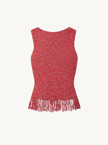 Dana Fringe Top - Rossa Sequin
