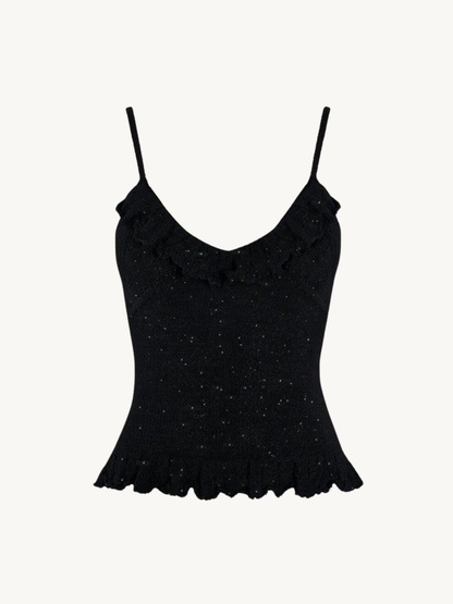 Michaela Camisole - Black Sequin