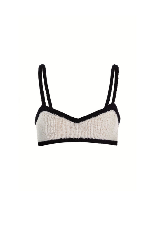 Camilla Bralette in Merino Alpaca - Ivory