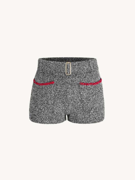 Cara Knitted Short - Black Melange