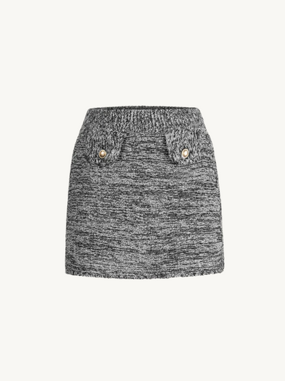 Morgan Mini Skirt - Black Melange