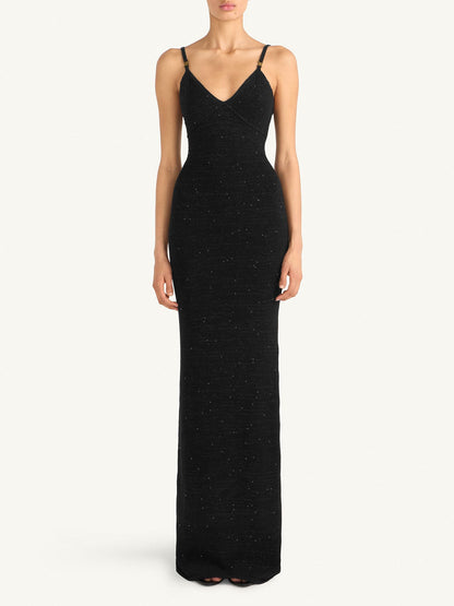 Delilah Dress - Black Sequin