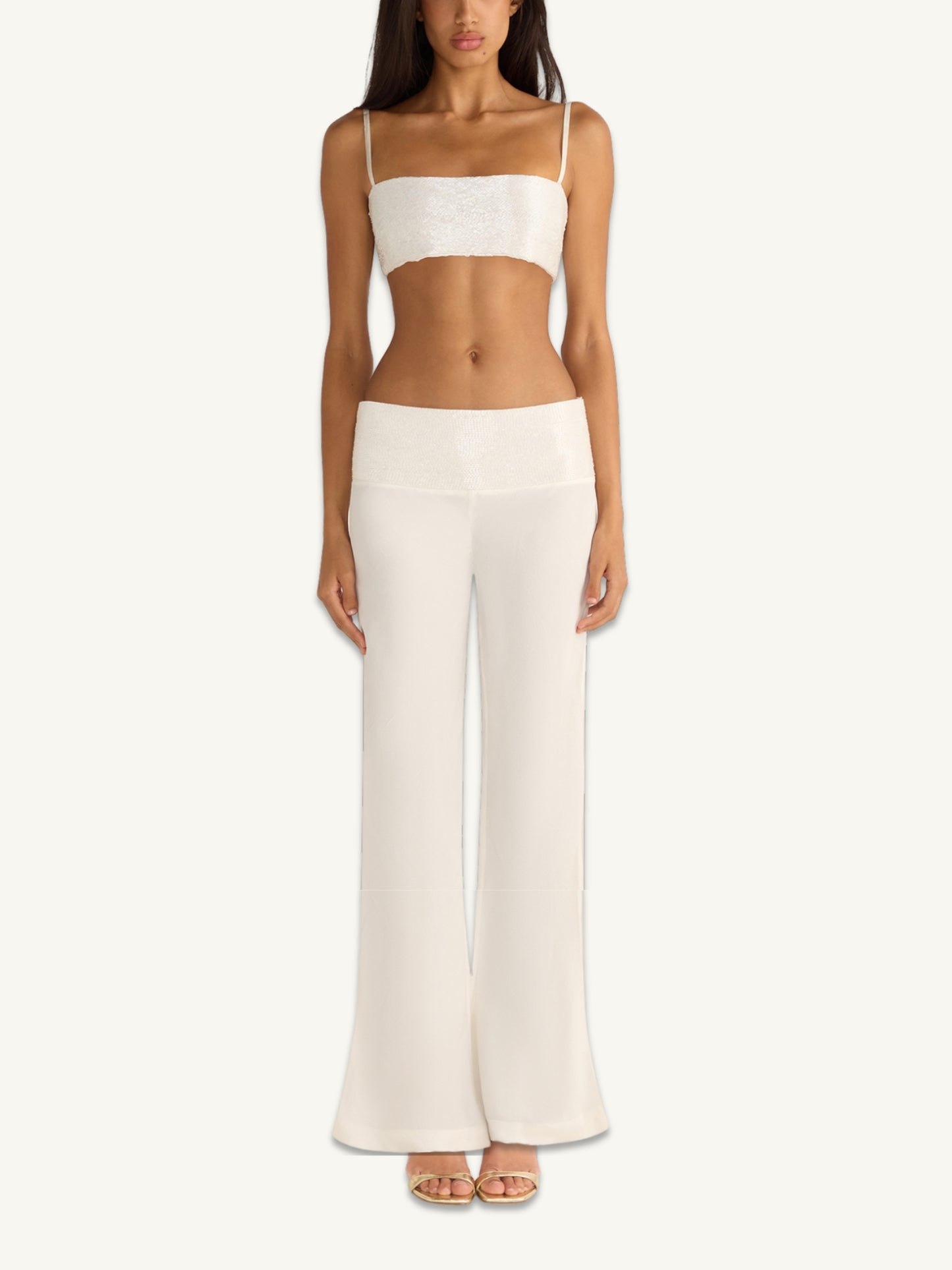 Iris Beaded Pant - Salt