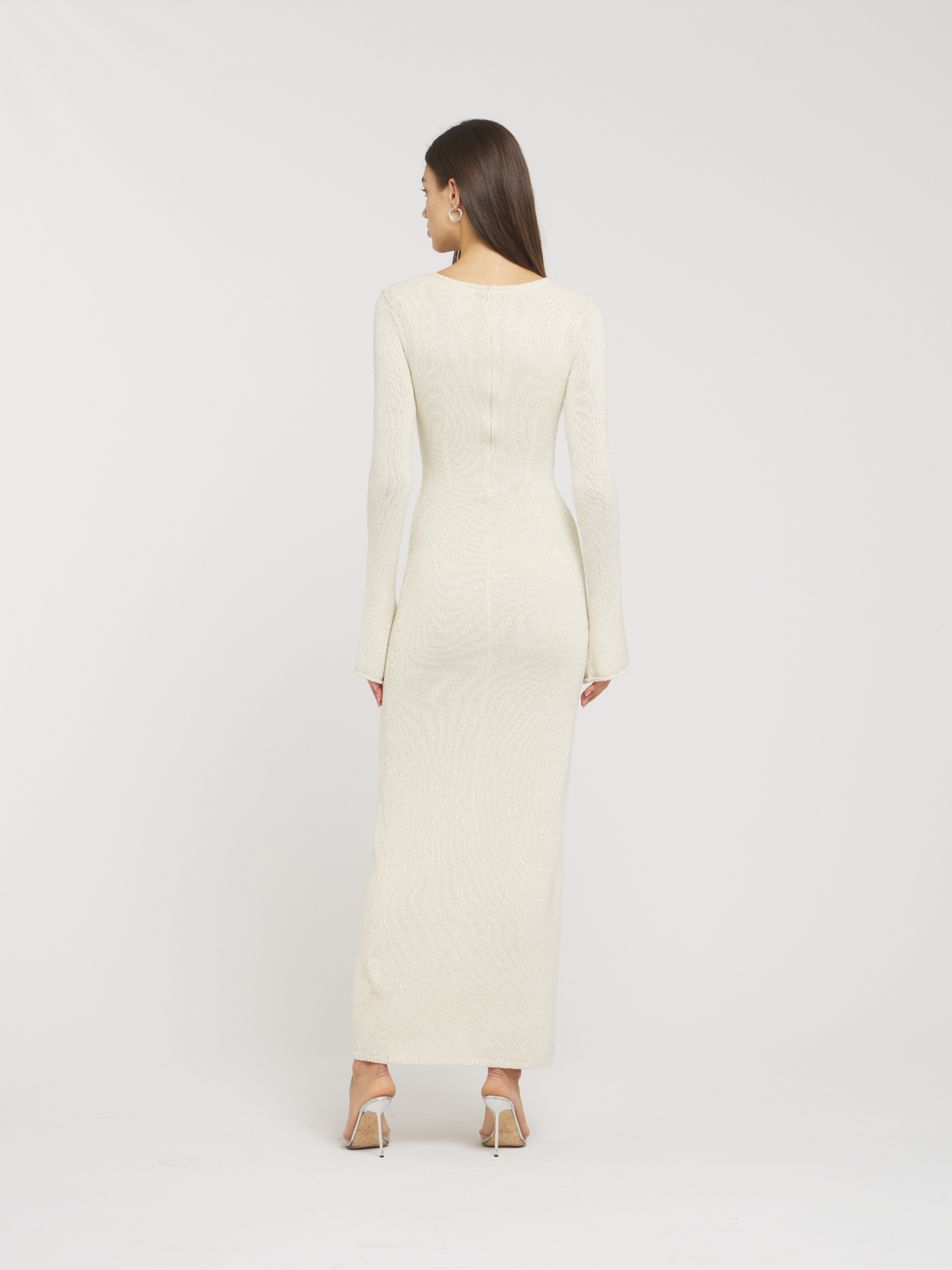 Ella Long Sleeve Dress  - Snow Sequin