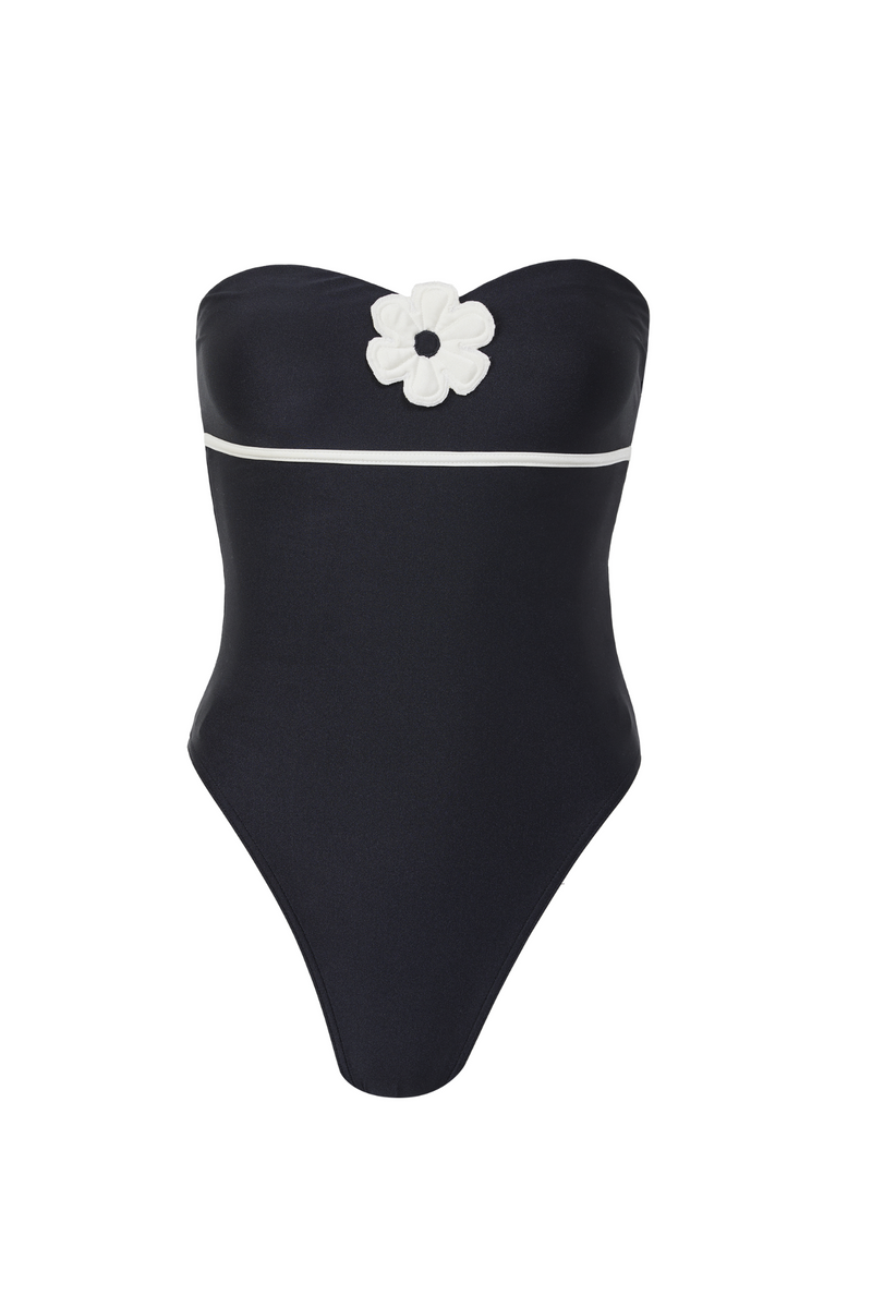 Laure Strapless Swimsuit - Black