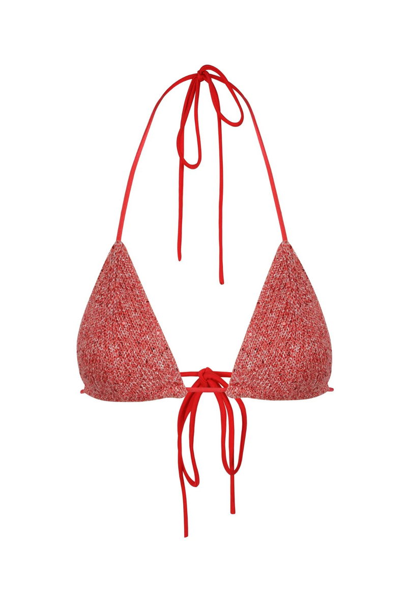 Lio Bikini Top - Raspberry Sequin