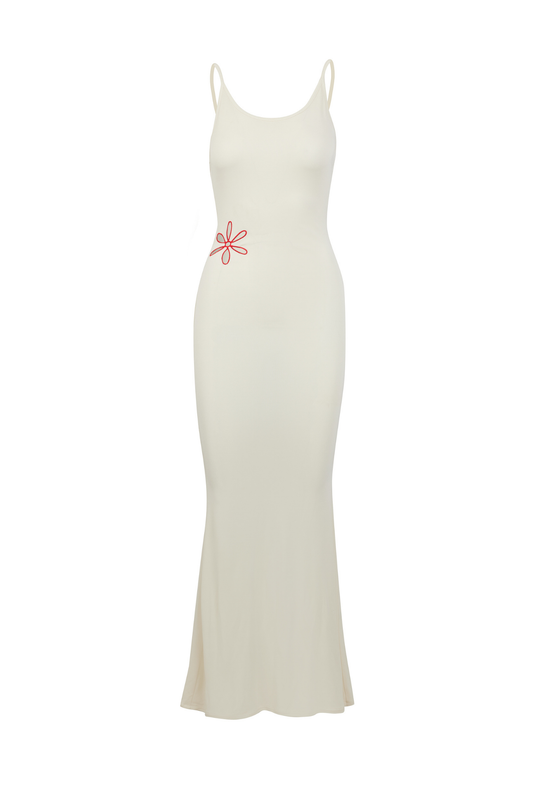 Stella Cut Out Dress - Creme