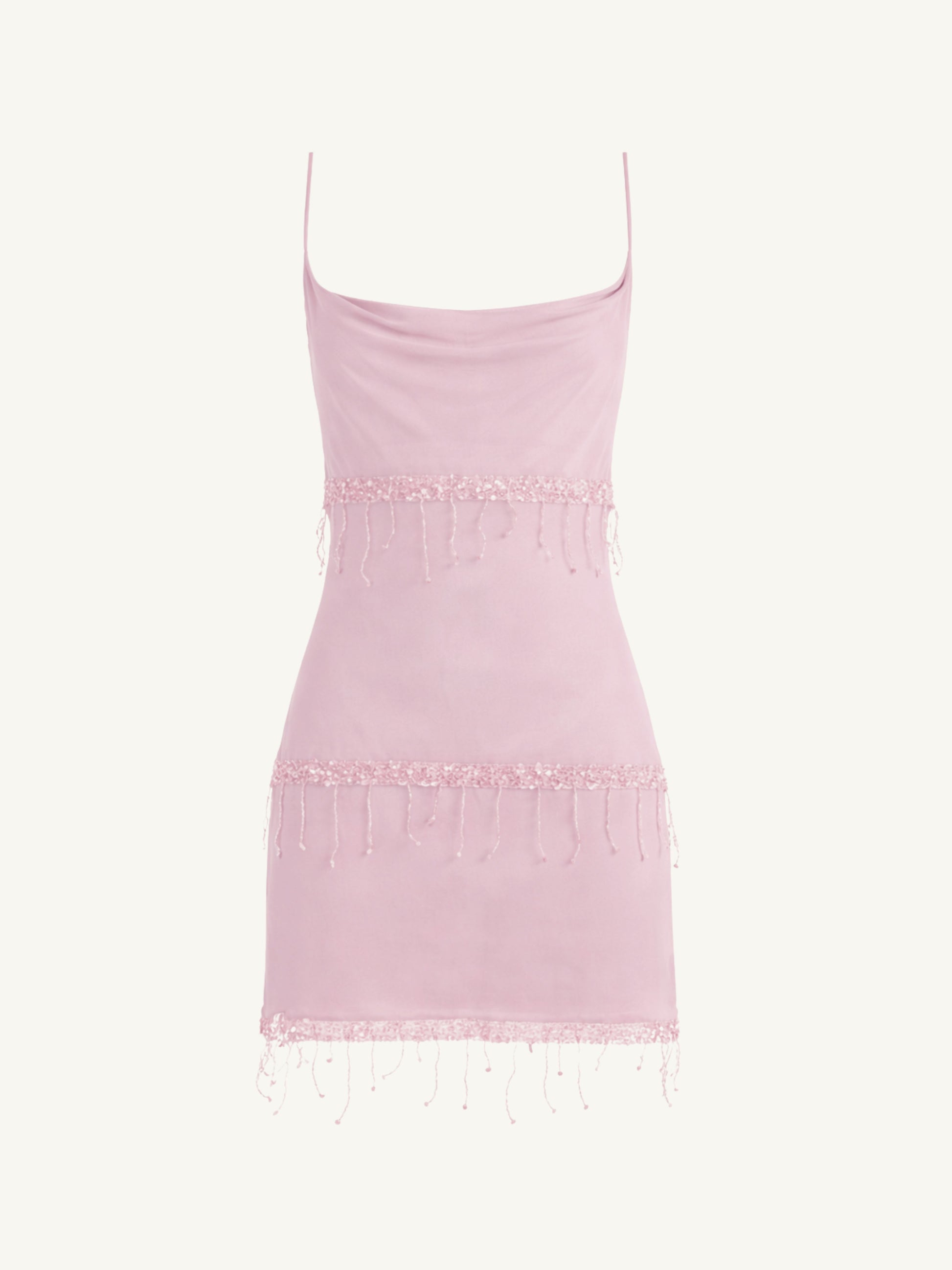 Layla Hand Beaded Mini Dress - Pink Salt ASTA RESORT Layla Hand Beaded Mini Dress - Pink Salt ASTA RESORT