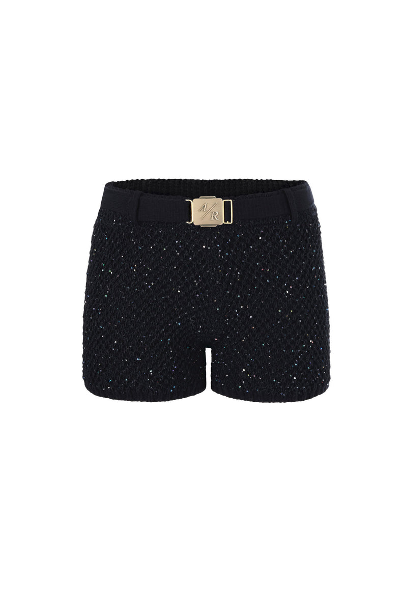 Grace Sequined Short - Black