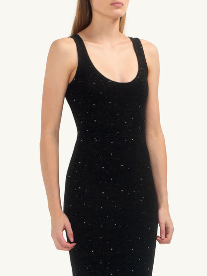 Ana Dress - Black/Silver Sequin