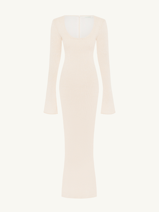 asta resort white dress Asta Resort - Tina Brooch Dress - Antique White