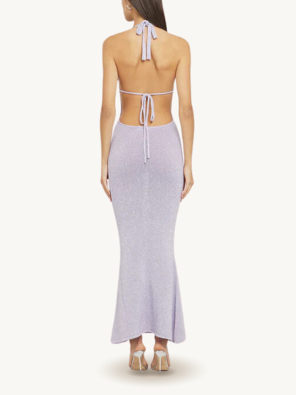 Daphne Dress - Lavender Sequin