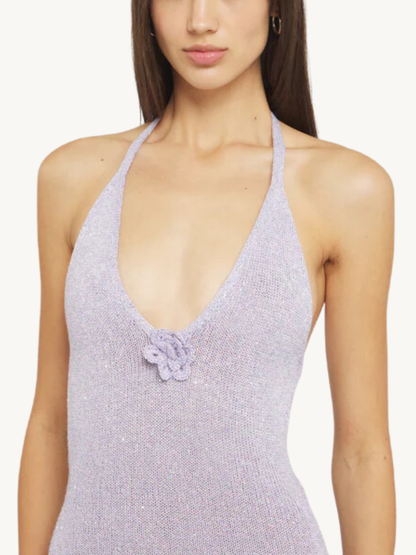 Daphne Dress - Lavender Sequin