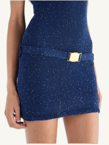 Gisele Mini Dress - Navy Sequin