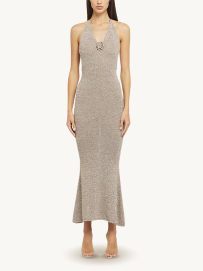 Daphne Dress - Hazelnut Sequin