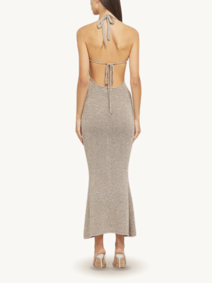 Daphne Dress - Hazelnut Sequin