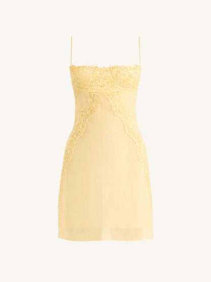 Valentina Mini Dress - Lemon
